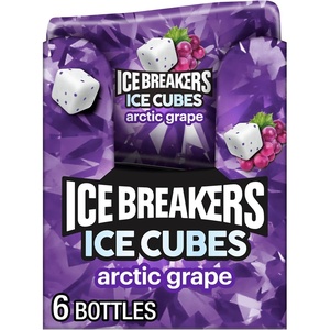 image:imageICE BREAKERS Ice Cubes Arctic Grape Sugar Free Chewing Gum Bottles 324 oz 6 Count 40 PiecesArctic Grape