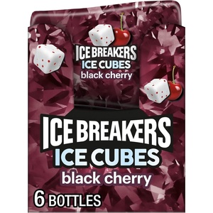 image:imageICE BREAKERS Ice Cubes Bubble Breeze Flavored Sugar Free Chewing Gum Bottles 324 oz 6 Count 40 PiecesBlack Cherry