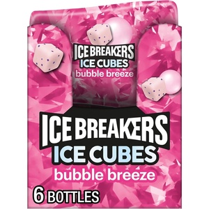image:imageICE BREAKERS Ice Cubes Bubble Breeze Flavored Sugar Free Chewing Gum Bottles 324 oz 6 Count 40 PiecesBubble Breeze