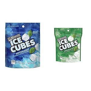 image:imageICE BREAKERS Ice Cubes Peppermint Sugar Free Chewing Gum Pouch 811 oz 100 PiecesPeppermint  Spearmint
