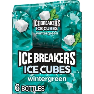 image:imageICE BREAKERS Ice Cubes Wintergreen Flavored Sugar Free Chewing Gum Bottles 324 oz 6 Count 40 Pieces40 Count Pack of 6