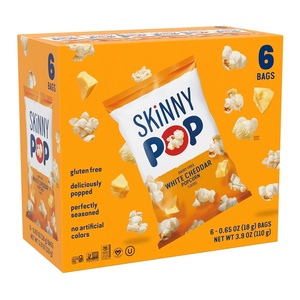 image:imageSkinnyPop Popcorn Original Whole Grain DairyFree Snack 44oz Bags 12ctDairy Free White Cheddar