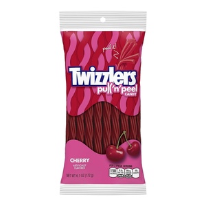 image:imageTWIZZLERS PULL N PEEL Cherry Flavored Licorice Style Chewy Candy Bags 61 oz 12 Count61 Ounce Pack of 1
