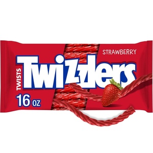 image:imageTWIZZLERS Twists Strawberry Flavored Licorice Style Chewy Candy Big Bag 32 ozStrawberry