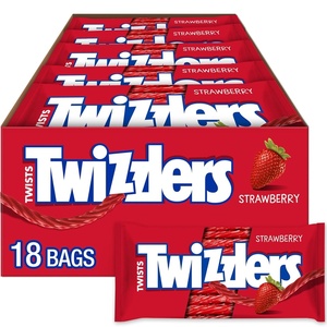 image:imageTWIZZLERS Twists Strawberry Flavored Licorice Style Chewy Candy Packs 25 oz 18 Count25 Ounce Pack of 18